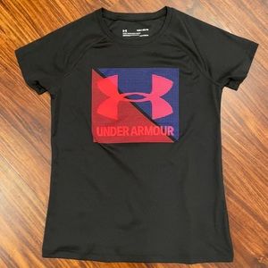 Under Armour Heatgear Tee, Girls Size YMD